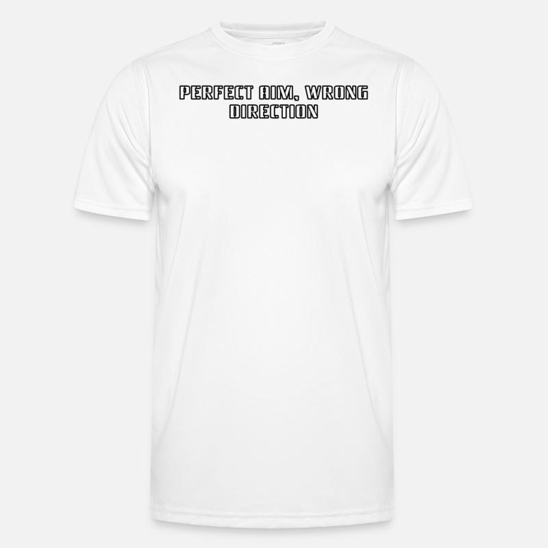 Bowling - Perfect aim, wrong direction - Men's Functional T-Shirt - white