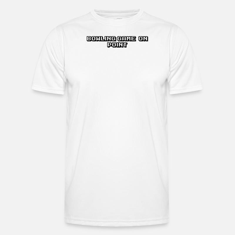 Bowling - Bowling game, on point - Men's Functional T-Shirt - white