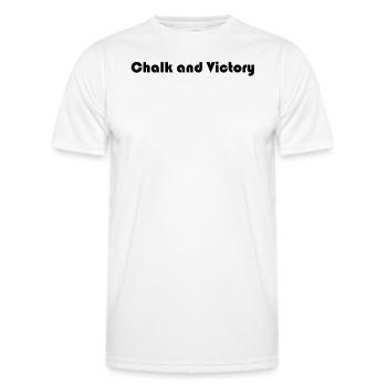 Billard - Chalk and Victory - Männer Funktions-T-Shirt - Weiß - Vorne - AI Model Male 178 dark (178cm)