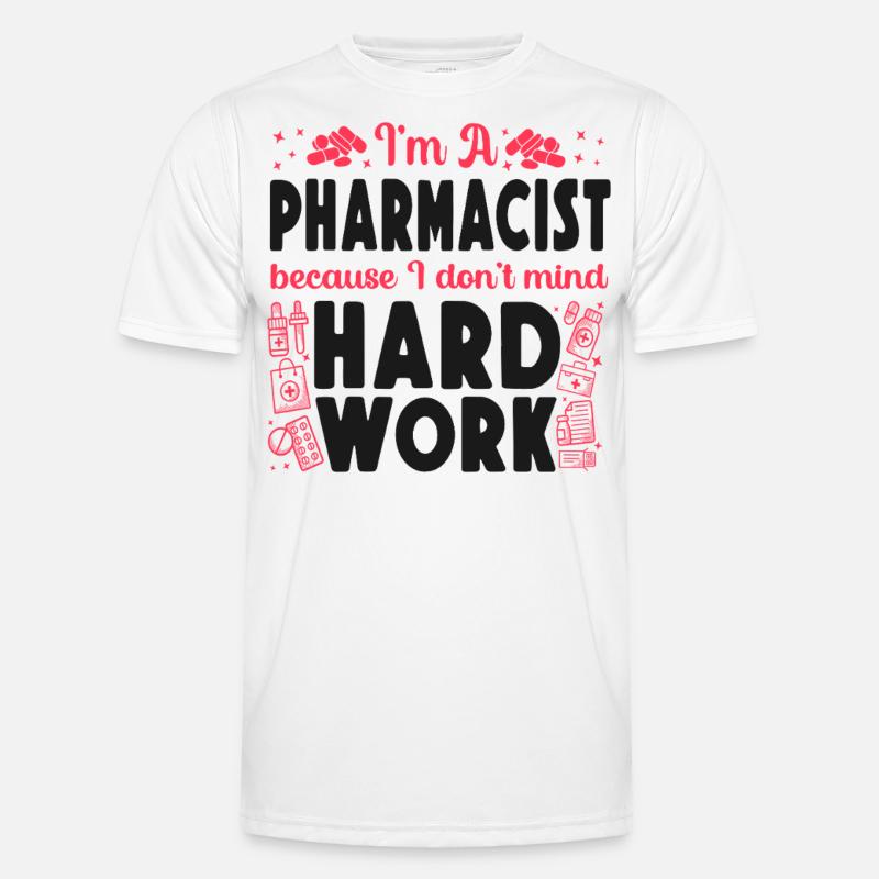 Pharmacy Tech Technician - Männer Funktions-T-Shirt - Weiß