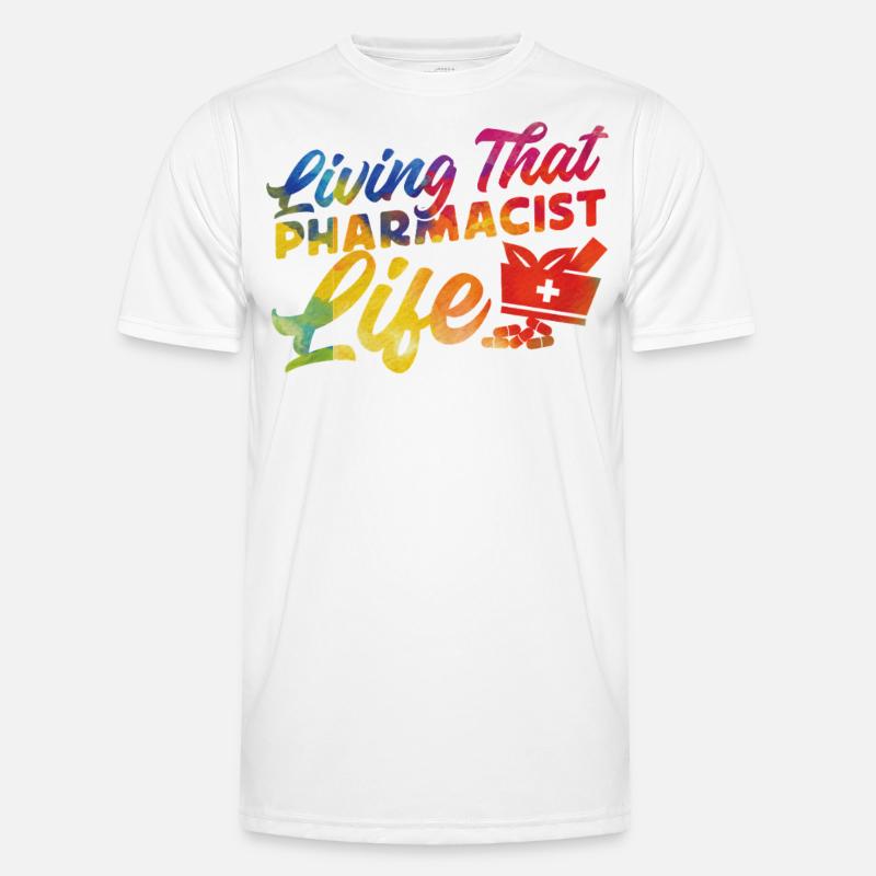 Pharmacy Tech Technician - Men's Functional T-Shirt - white