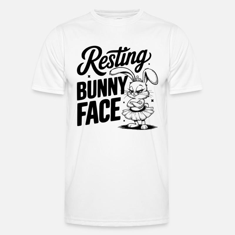 Resting Bunny Face Männer Funktions-T-Shirt