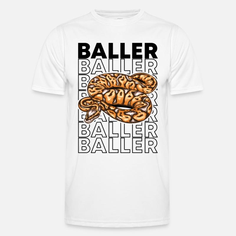 Ball Python 80's Style Baller Royal Python Snake T-shirt sport Homme