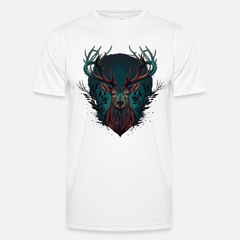 Ciervos - Camiseta funcional para hombres - blanco