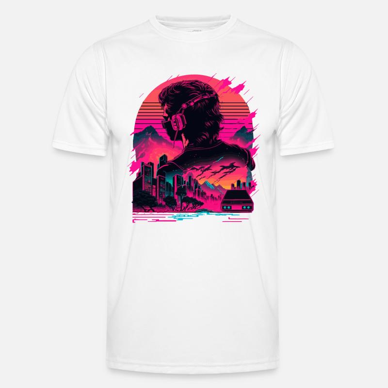 Espace Synthwave T-shirt sport Homme