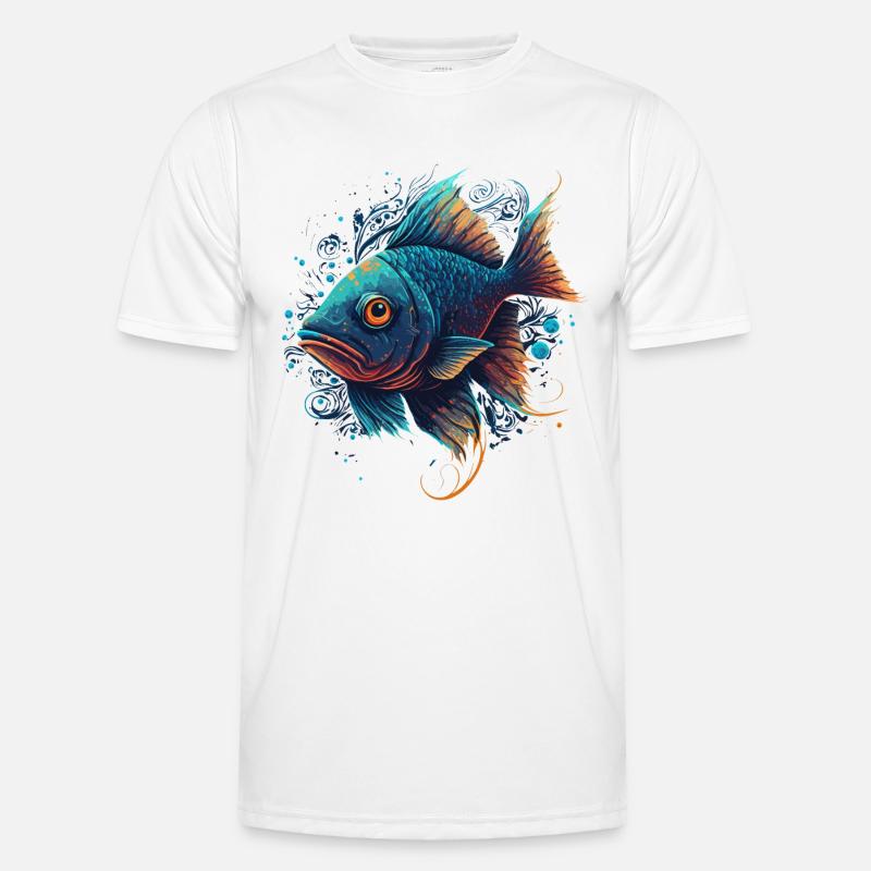 Fish Artwork Men's Functional T-Shirt