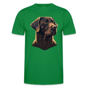 Tapferer Labrador Retriever - Männer Funktions-T-Shirt - Kelly Green - Vorne - AI Model Male 178 dark (178cm)