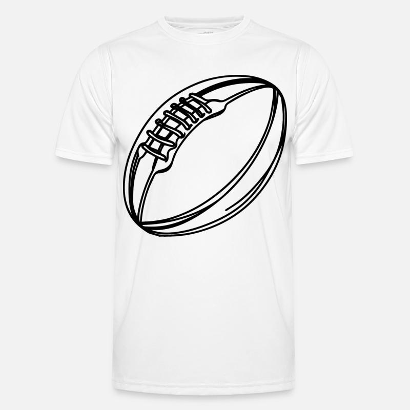 Rugby Ball - Men's Functional T-Shirt - white