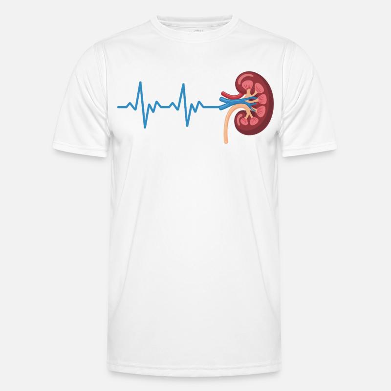 Kidney Rhythm Graph Men's Functional T-Shirt