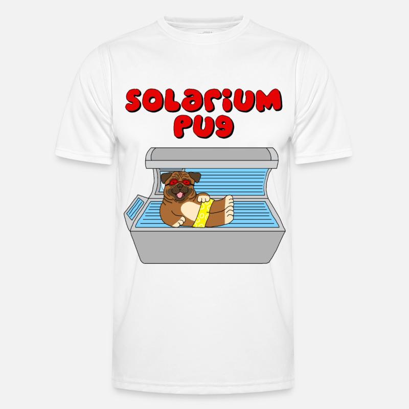 solarium mops pug Männer Funktions-T-Shirt