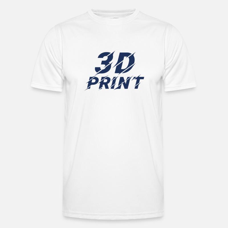 3D Printing Printer 3D - Men's Functional T-Shirt - white