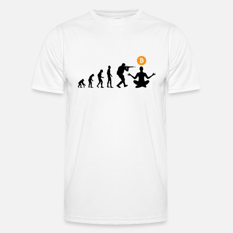 Bitcoin evolution - Men's Functional T-Shirt - white