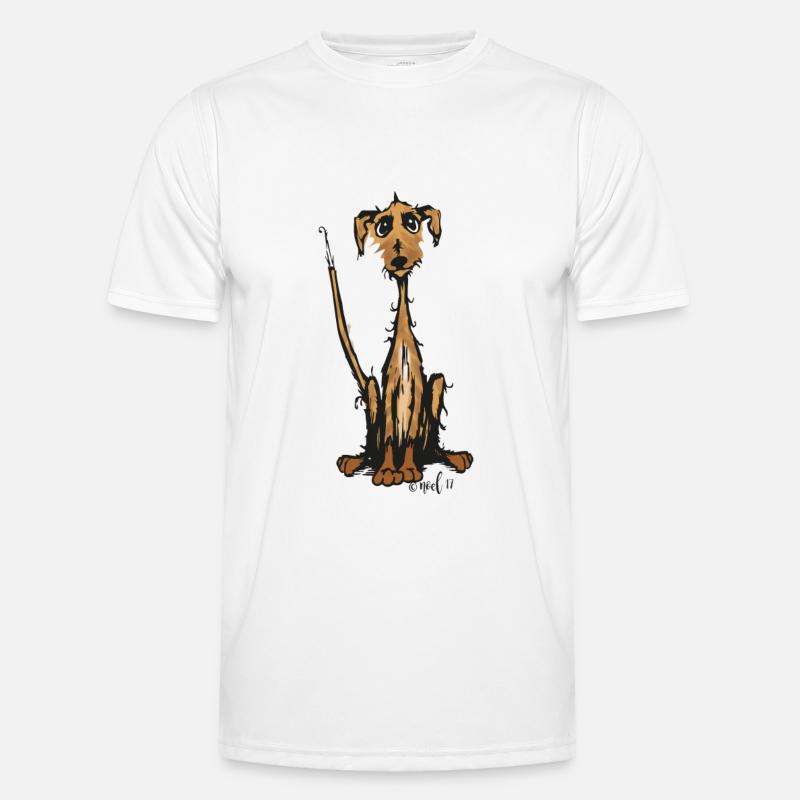gestromter Hund Männer Funktions-T-Shirt