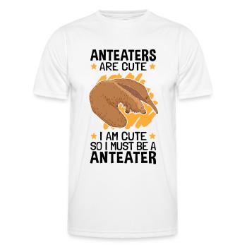 Je suis donc un fourmilier - T-shirt sport Homme - blanc - Devant - AI Model Male 178 dark (178cm)