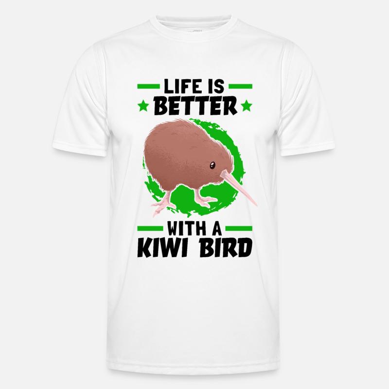 Das Leben ist besser mit einem Kiwi Vogel Männer Funktions-T-Shirt