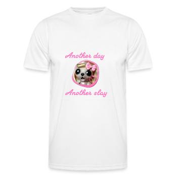 Souris, Hamster, Boucle, Animation - T-shirt sport Homme - blanc - Devant - AI Model Male 178 dark (178cm)