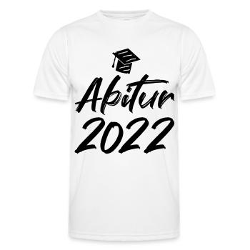 Abschluss Abitur 2022 Hut Pinselschrift - Männer Funktions-T-Shirt - Weiß - Vorne - AI Model Male 178 dark (178cm)