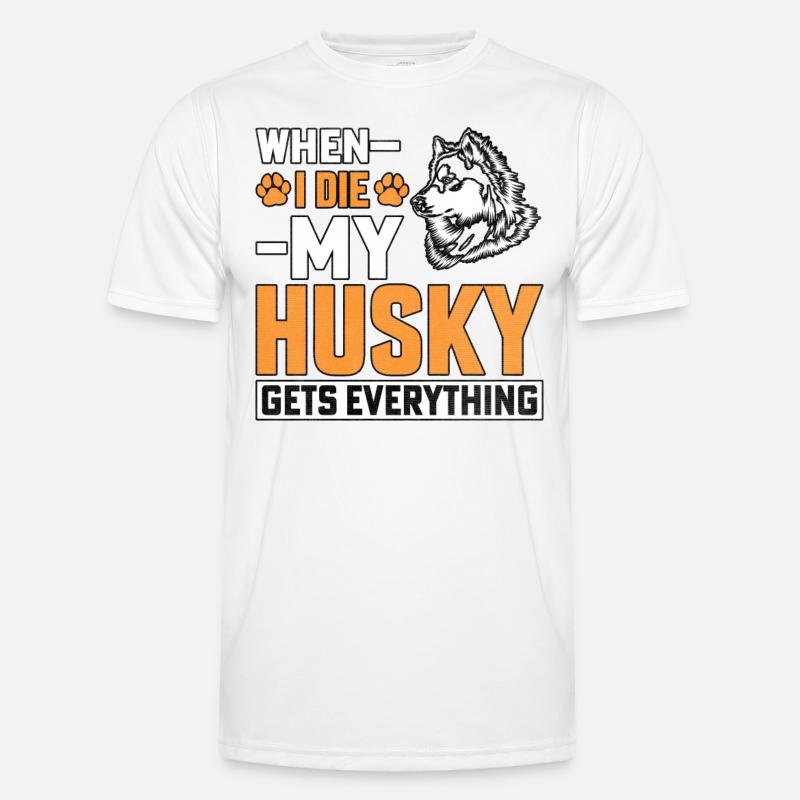 When I Die My Husky Everything Männer Funktions-T-Shirt
