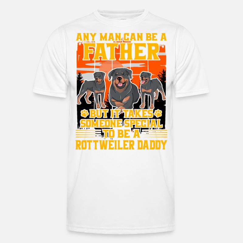 Rottweiler Daddy - Männer Funktions-T-Shirt - Weiß