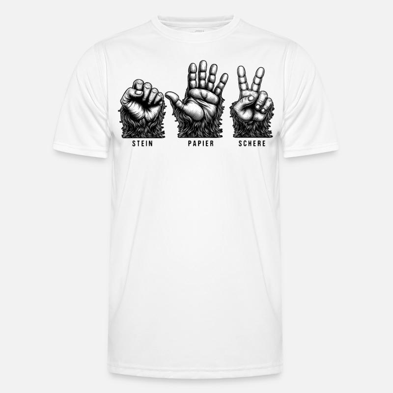 Stein Papier Schere Männer Funktions-T-Shirt