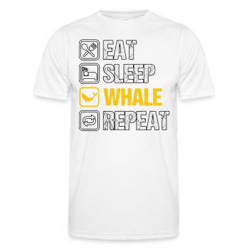 Essen Schlaf Wal Wiederholung - Männer Funktions-T-Shirt - Weiß - Vorne - AI Model Male 178 dark (178cm)