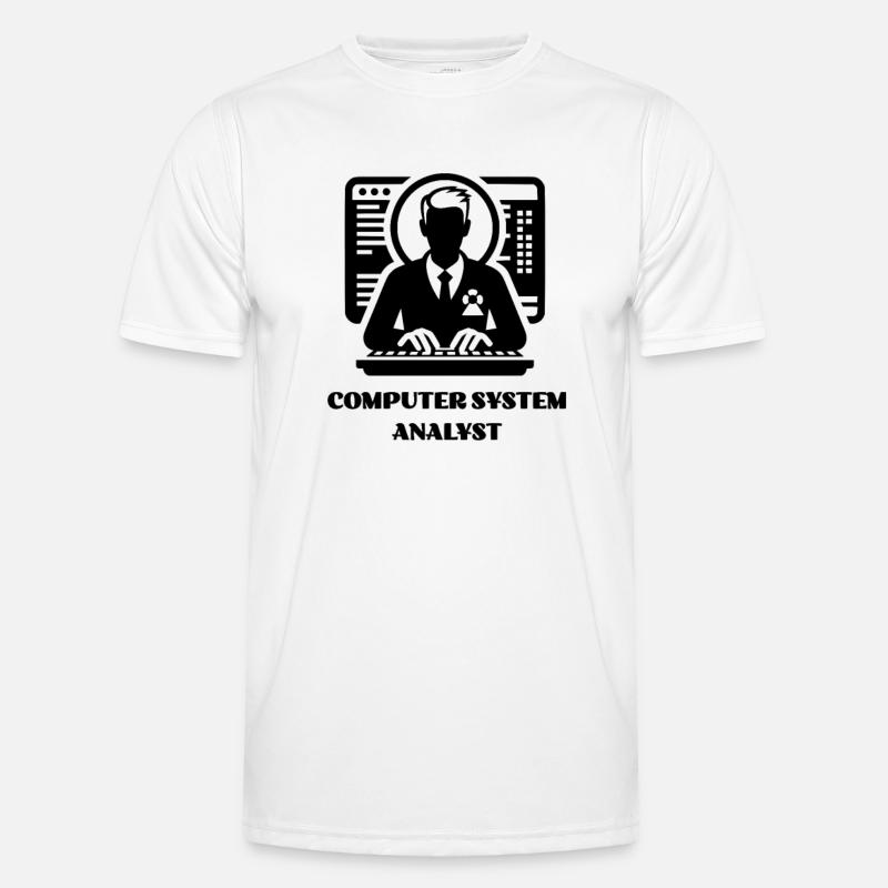 Analyste de systèmes informatiques profession Carrière T-shirt sport Homme