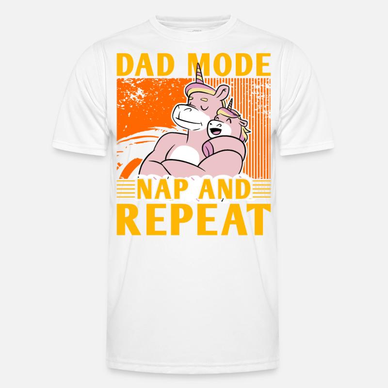 Dad Mode Nap and Repeat - Men's Functional T-Shirt - white