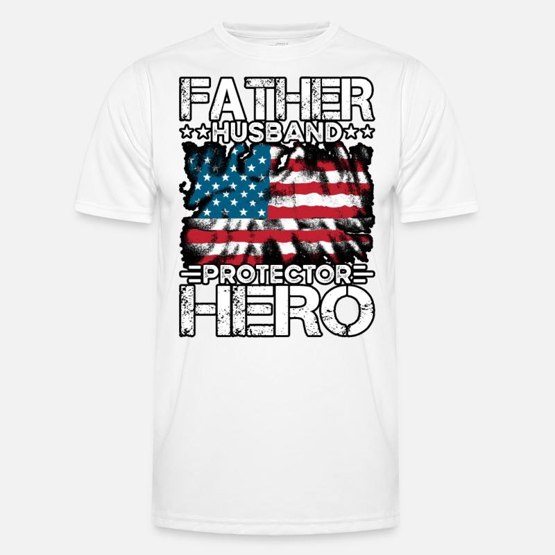 Father Husband Protector Hero Men's Functional T-Shirt