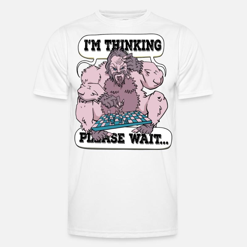 I'm thinking please wait Chess - Men's Functional T-Shirt - white