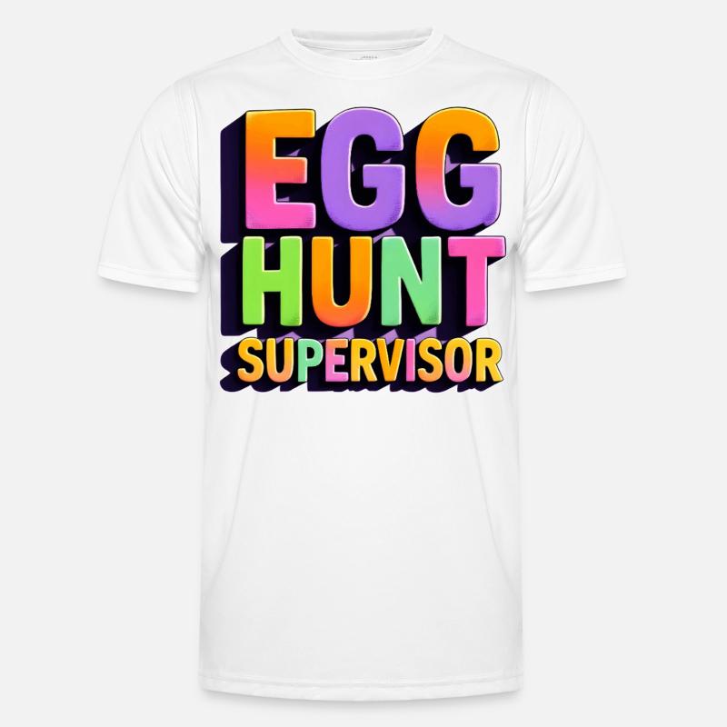 Egg Hunt Supervisor - Men's Functional T-Shirt - white