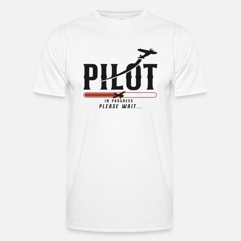 Airplane Pilot Future Pilot Männer Funktions-T-Shirt