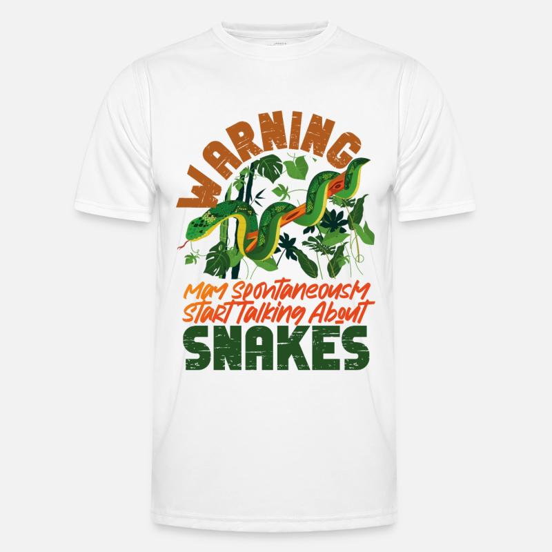 Snake Serpent Warning May - Männer Funktions-T-Shirt - Weiß