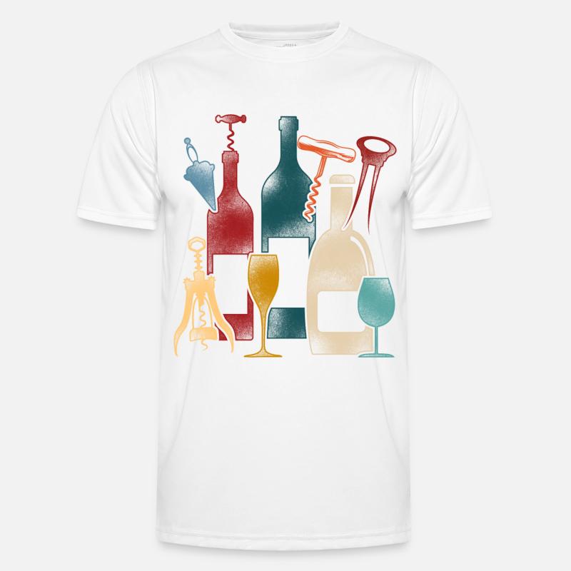 Sommelier Wine Drinking Tasting - Männer Funktions-T-Shirt - Weiß