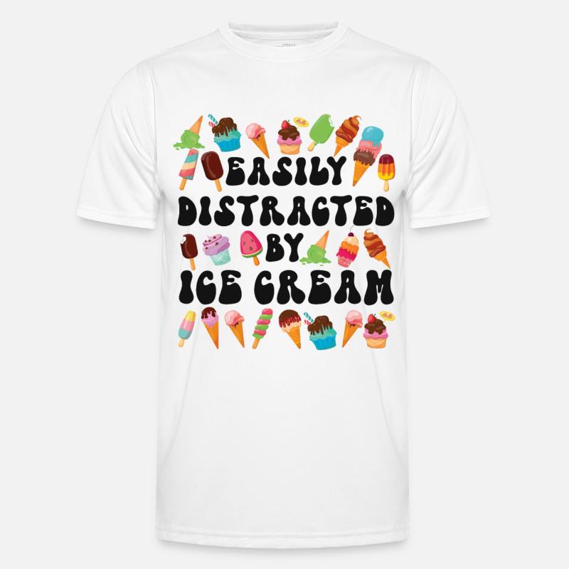 Ice Cream Cone Popsicle Easily - Men's Functional T-Shirt - white