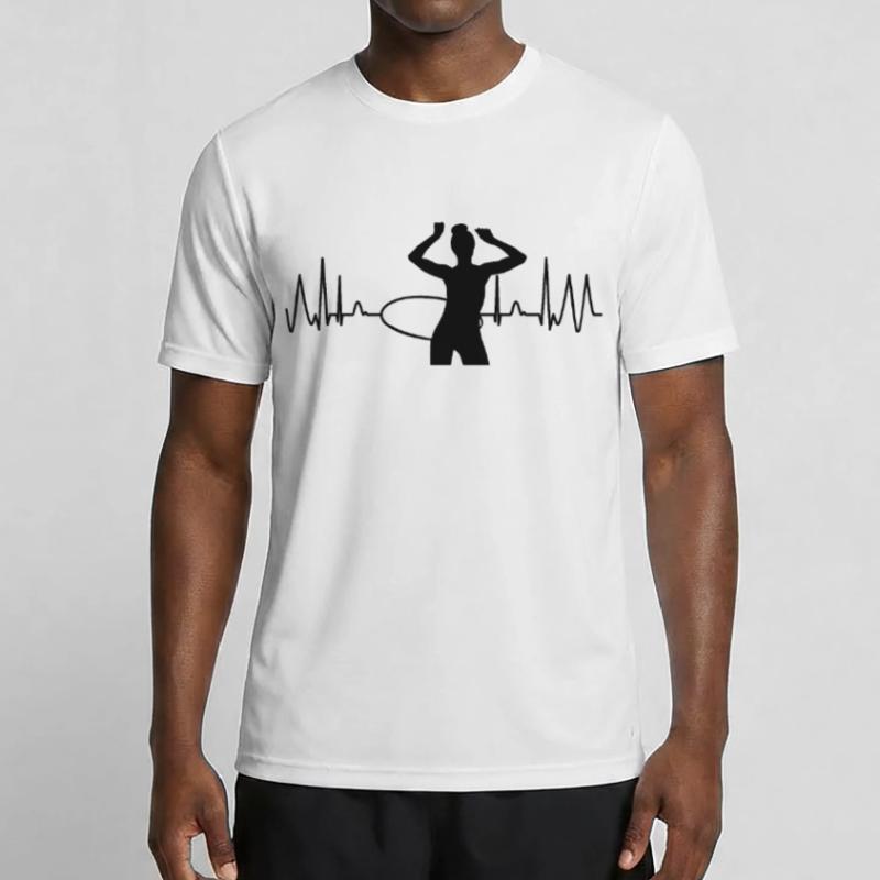 Herzfrequenz Hula Puls Hoop Hulahoop Hullern Männer Funktions-T-Shirt