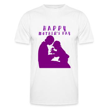 Fête des Mères, Fête des Mères, Fête des Mères, Fête des Mères - T-shirt sport Homme - blanc - Devant - AI Model Male 178 dark (178cm)