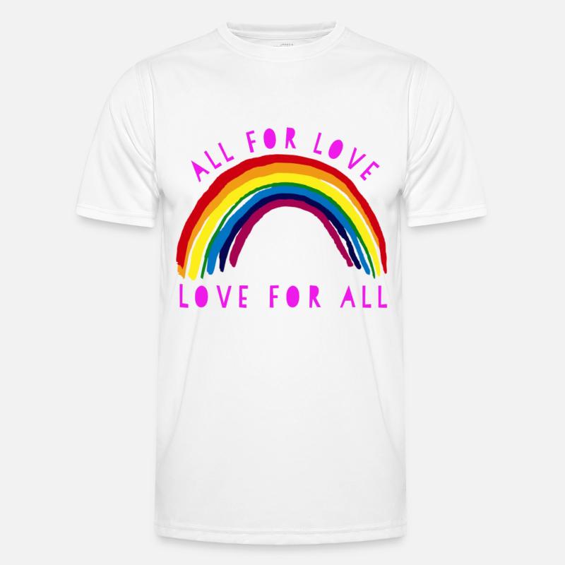 Regenbogen, Regenbogen, Regenbogen, Regenbogen, Regenbogen - Männer Funktions-T-Shirt - Weiß