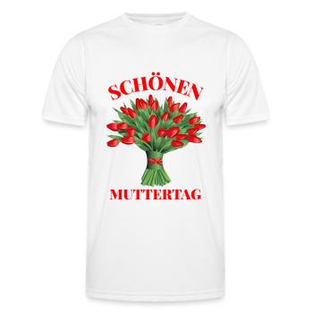 Fête des Mères, Fête des Mères, Fête des Mères, Fête des Mères - T-shirt sport Homme - blanc - Devant - AI Model Male 178 dark (178cm)