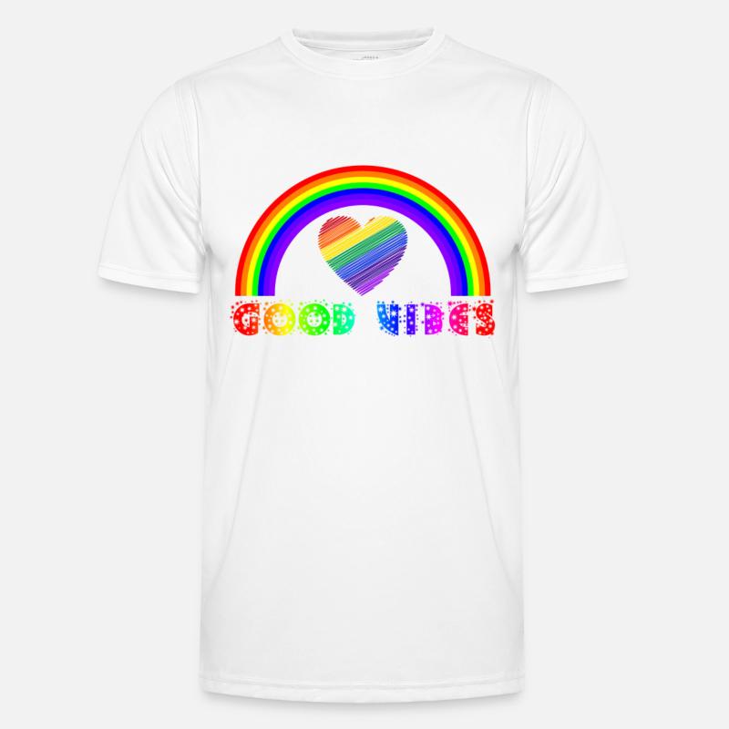Rainbow, Rainbow, Rainbow, Rainbow, Rainbow - Men's Functional T-Shirt - white