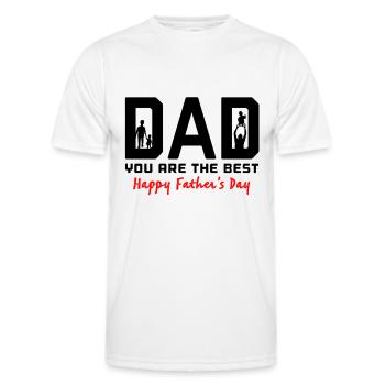 Father's Day, Father's Day, Father's Day, Father's - Men's Functional T-Shirt - white - Front - AI Model Male 178 dark (178cm)