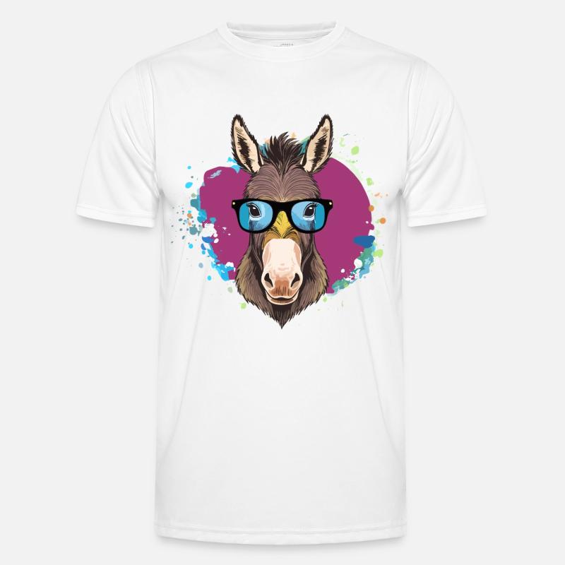 Donkey,graffiti,painting, colorful,nerd - Men's Functional T-Shirt - white