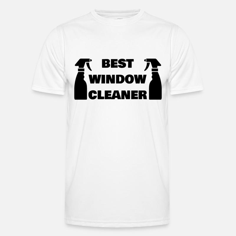 BEST WINDOW CLEANER - Men's Functional T-Shirt - white