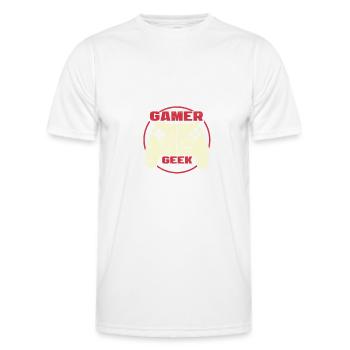 gamer - Men's Functional T-Shirt - white - Front - AI Model Male 178 dark (178cm)