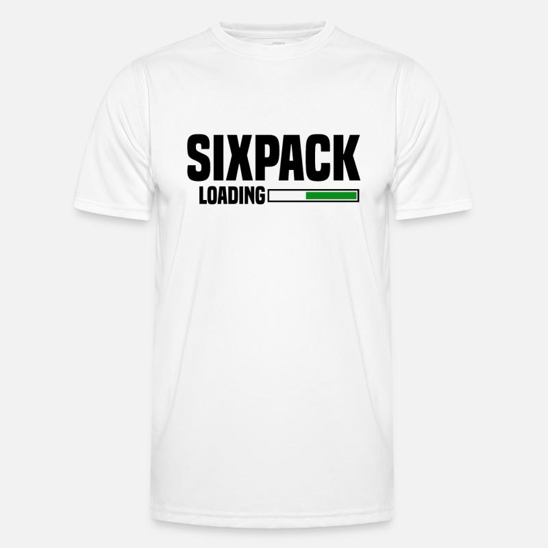 sixpack loading - Men's Functional T-Shirt - white