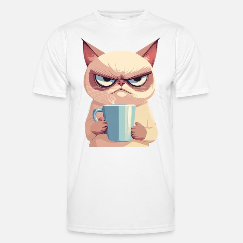 Grumpy Style: with Coffee - Men's Functional T-Shirt - white
