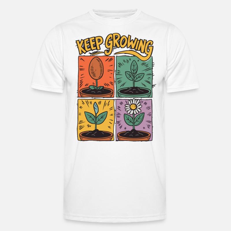 Positive development – Keep Growing - Men's Functional T-Shirt - white