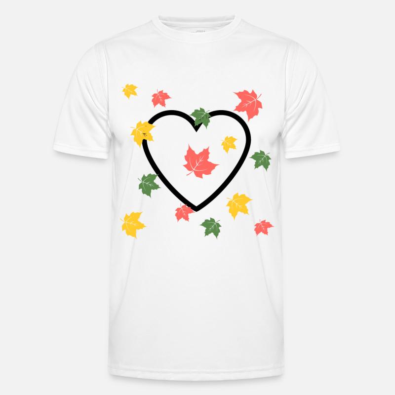 Herbst Liebe - Männer Funktions-T-Shirt - Weiß