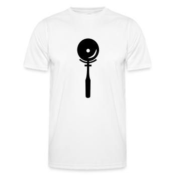 Coupe-pizza - T-shirt sport Homme - blanc - Devant - AI Model Male 178 dark (178cm)