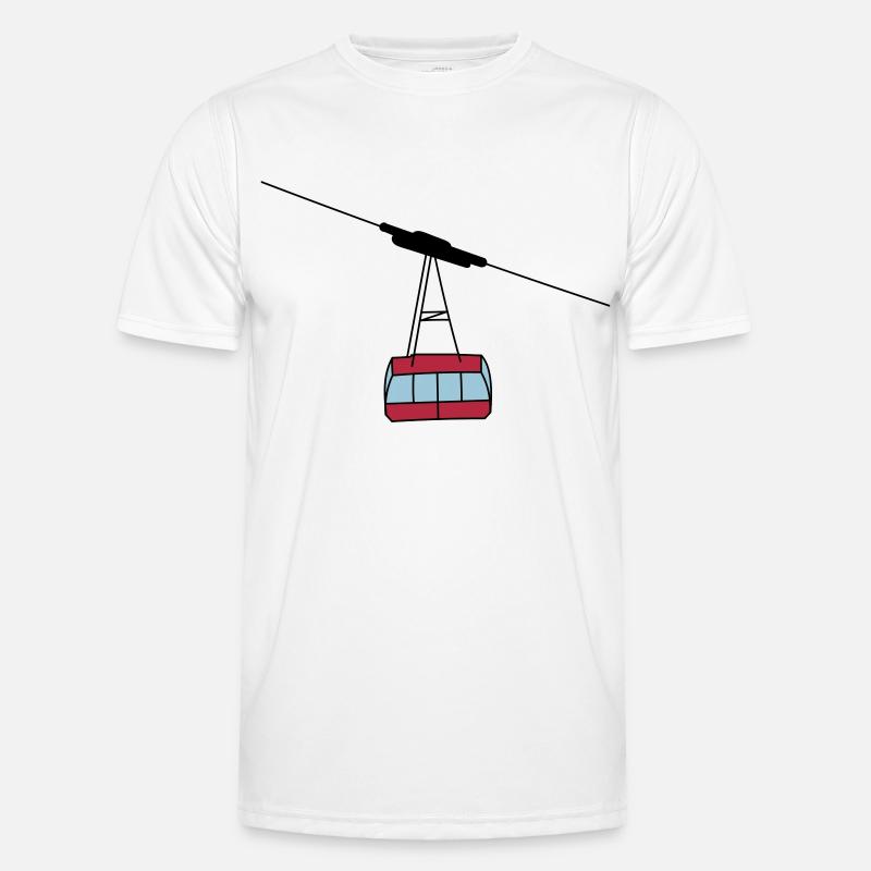 Gondel - Männer Funktions-T-Shirt - Weiß