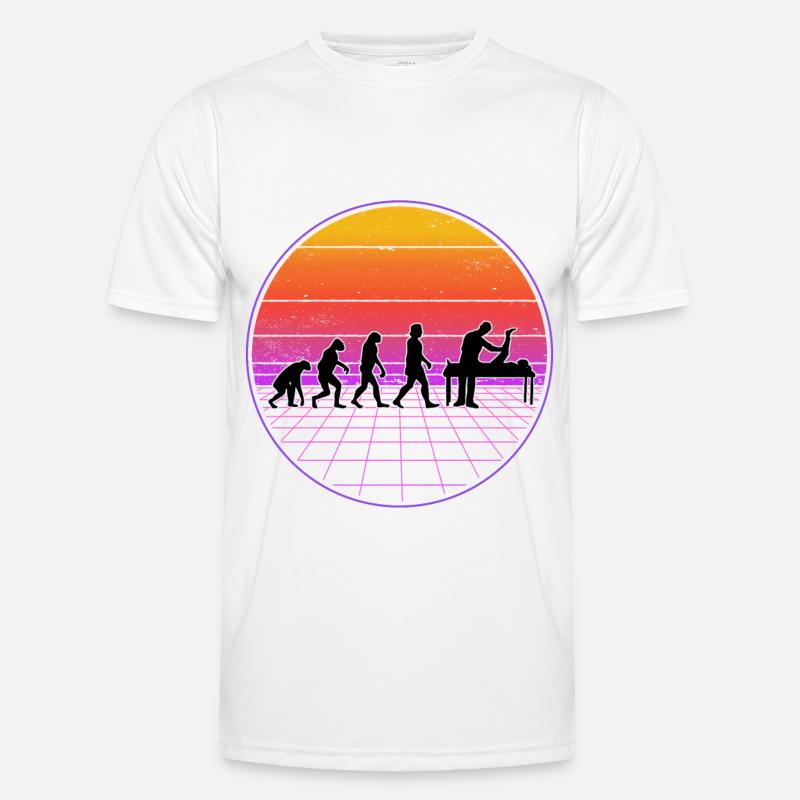 Physiotherapeut Evolution Vaporwave Physio - Männer Funktions-T-Shirt - Weiß